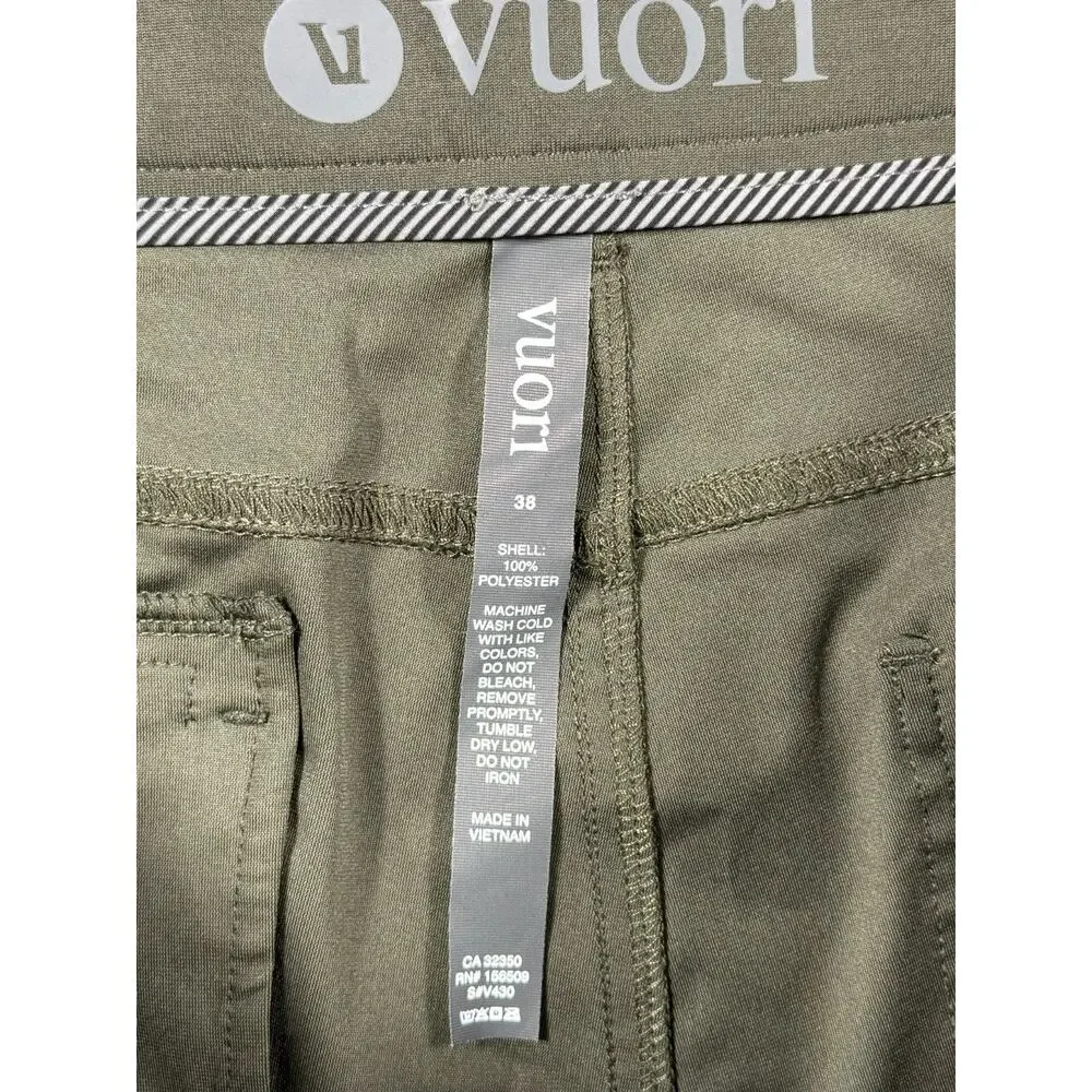 Vuori Pants Mens 38x28 Green Meta Stretch Performance Athletic Travel Golf